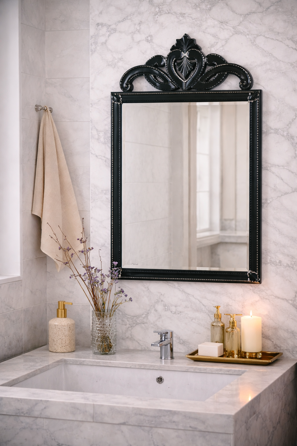 Ebony Crest Wall Mirror thumbnail